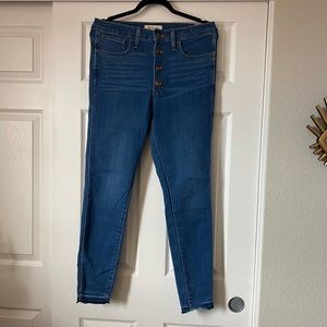 Madewell 10” High Rise Skinny Jeans. New. Size 30.